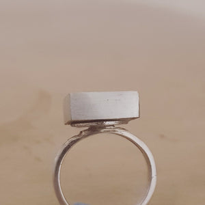 Square Jesmonite Ring (SECONDS) Fawn and Rose 