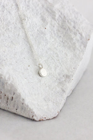 Organic Pebble Initial Necklace Necklace Fawn and Rose 