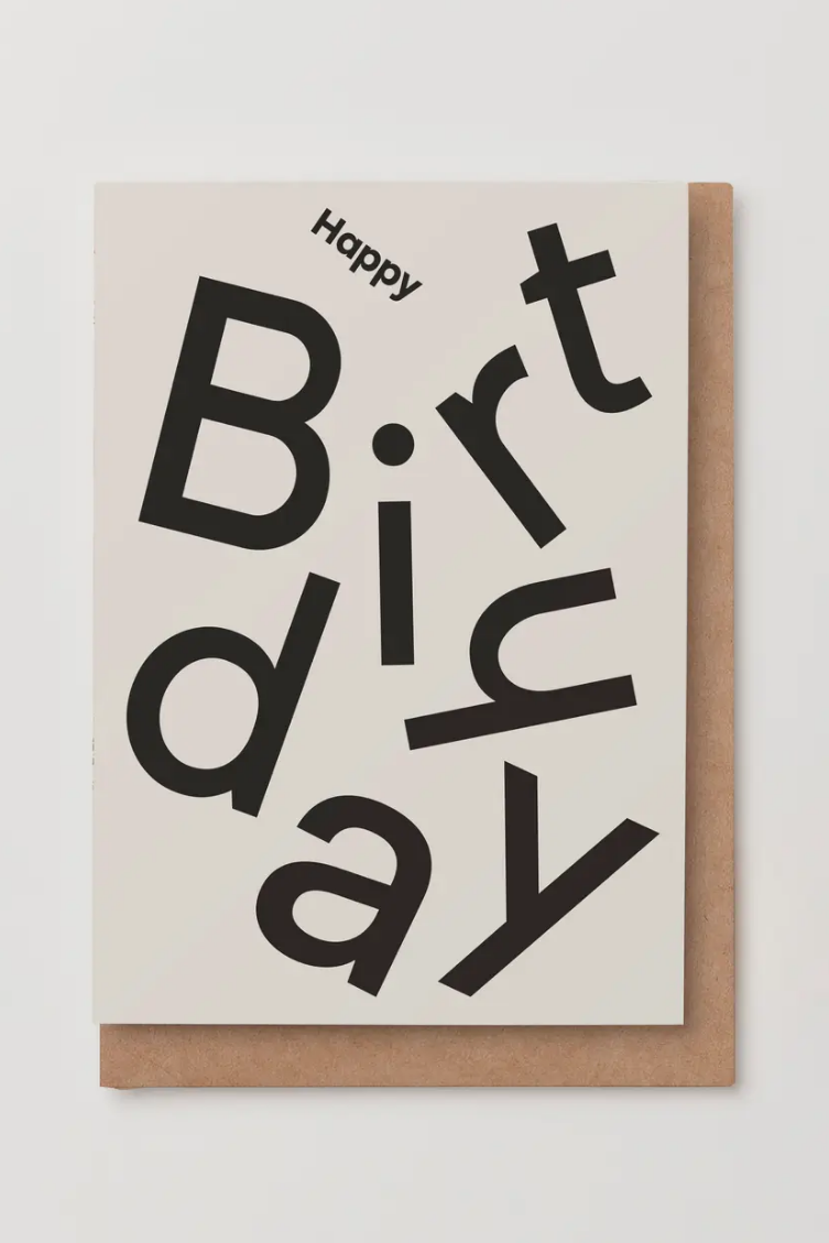 Happy Birthday Type Greetings Card