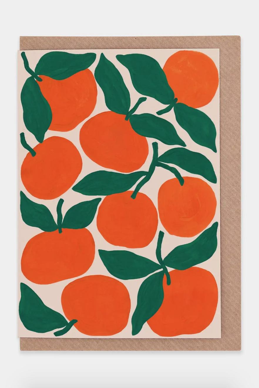 Tangerines Greetings Card