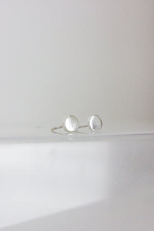 Recycled Circle Stud Earrings (Silver) Earrings Fawn and Rose 