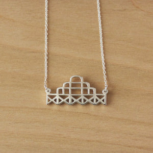 Brighton West Pier Necklace - Sterling Silver/9k Gold Necklace Fawn and Rose 